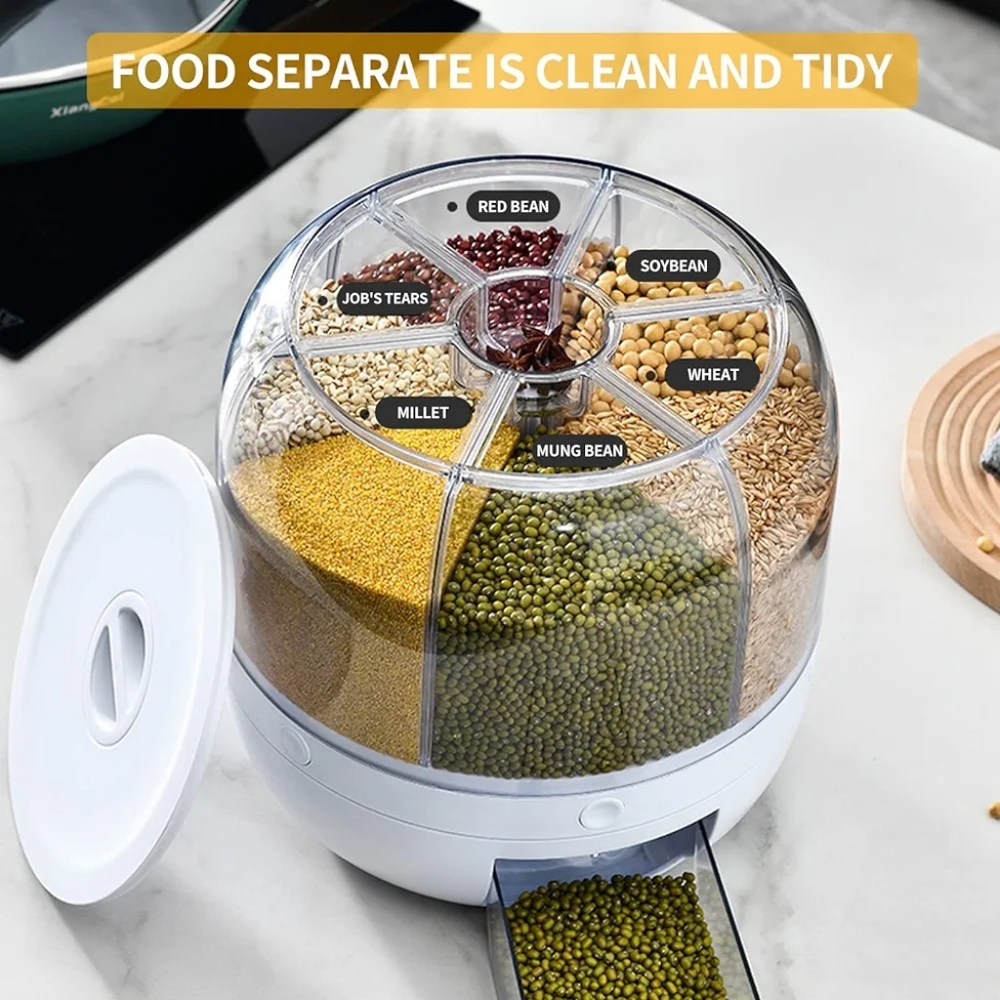 Rotating Food Dispenser Grain Storage Container - Picture 6 of 9